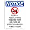 Signmission OSHA Notice, 7" Height, Federal Regulations Sign With Symbol, 7" X 5", Portrait OS-NS-D-57-V-12492 - alternate 1